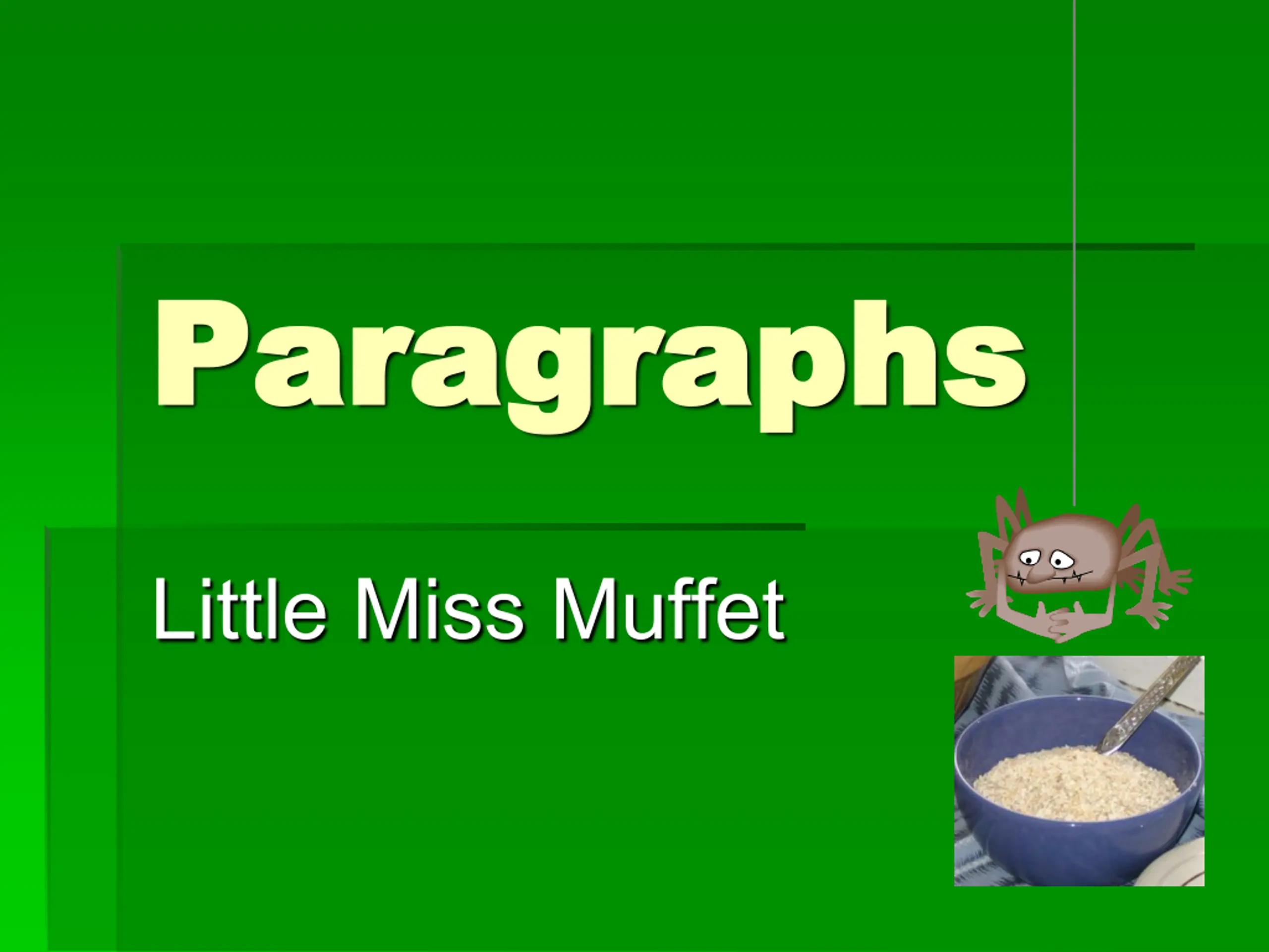 Spiders Powerpoint Little Miss Muffet PPT | SlideOrbit