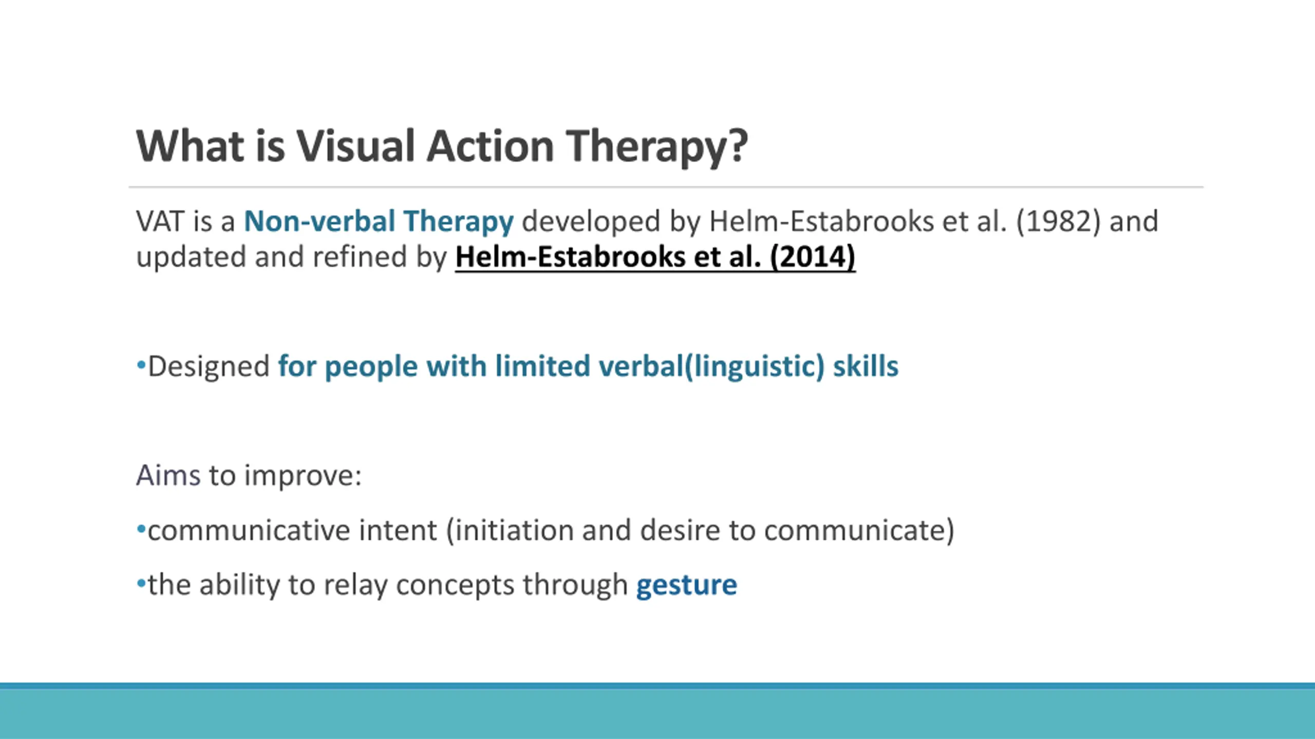 Visual Action Therapy PPT | SlideOrbit
