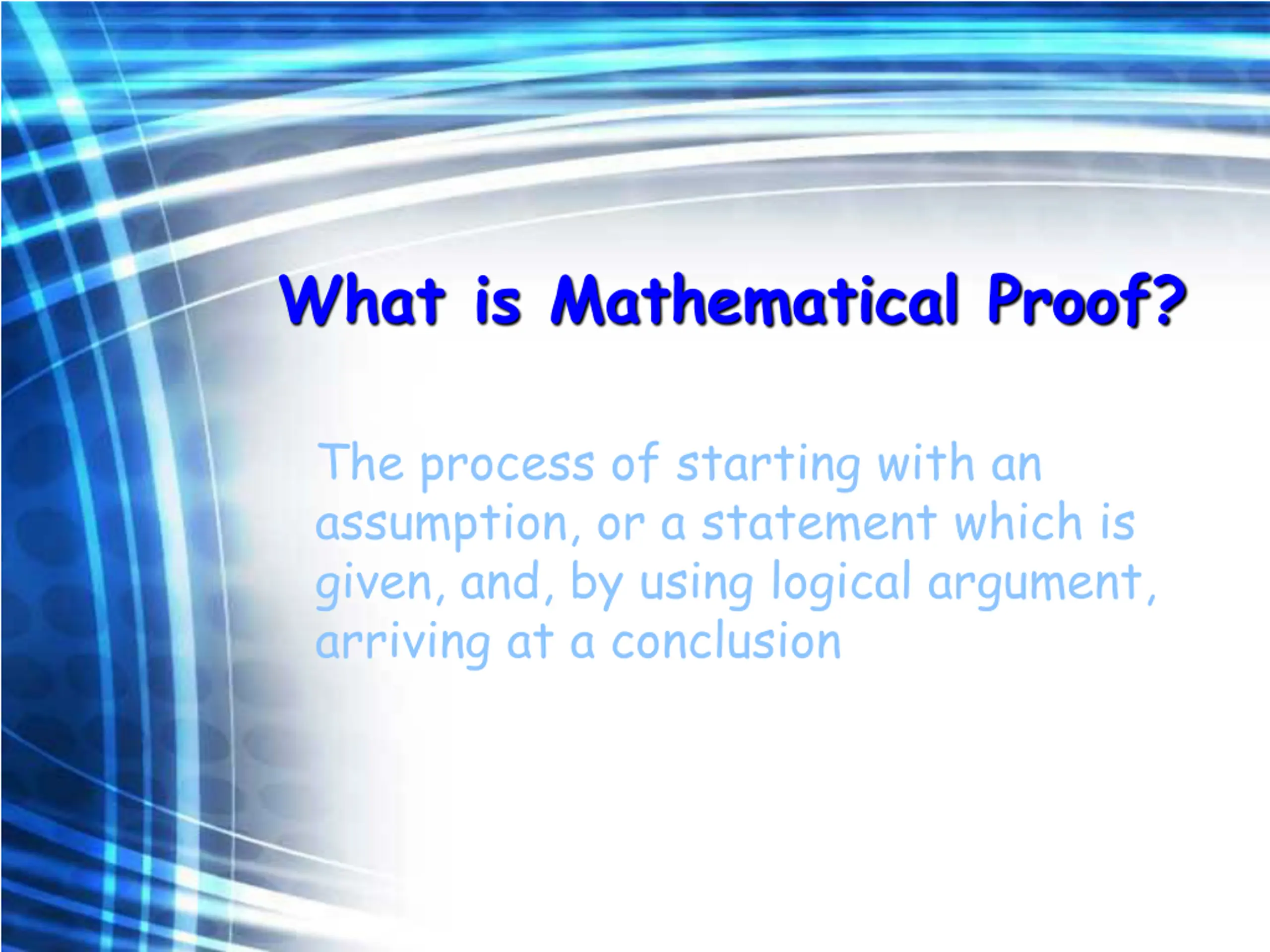Mathematical Proof PPT | SlideOrbit