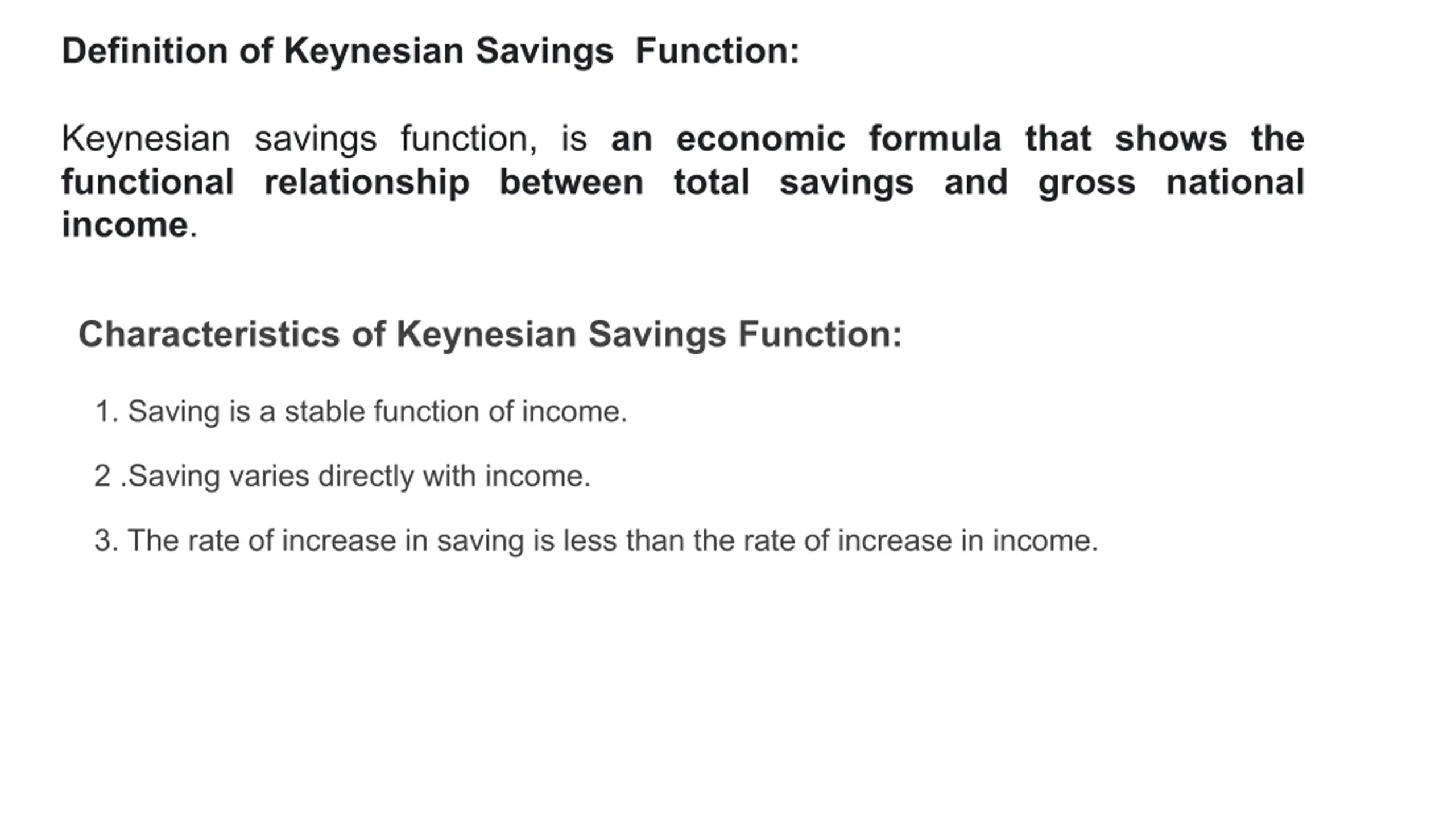Keynesian Consumption Function and Savings Function PPT | SlideOrbit
