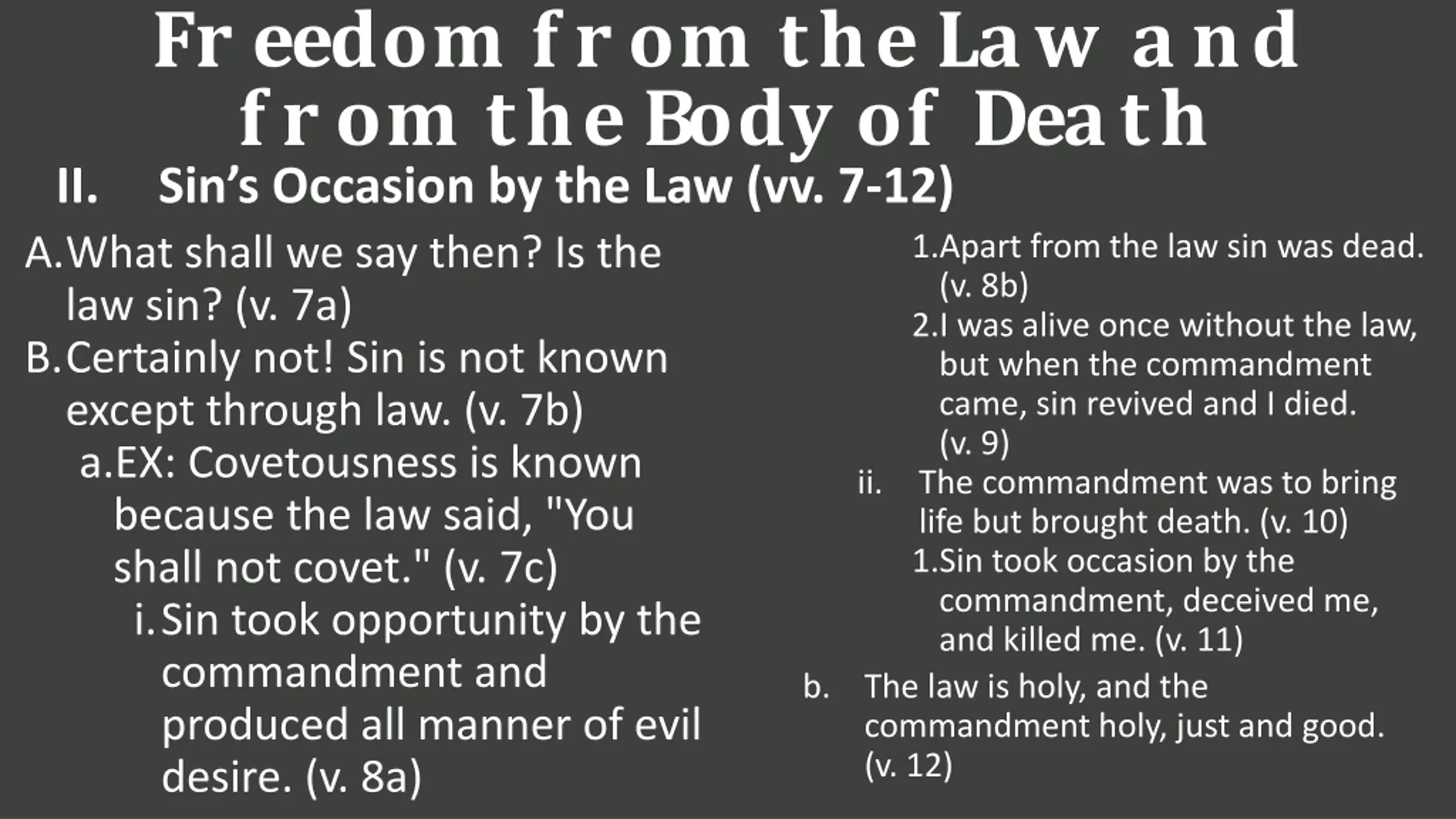 The Epistle to the Romans Chapter 7 PPT | SlideOrbit