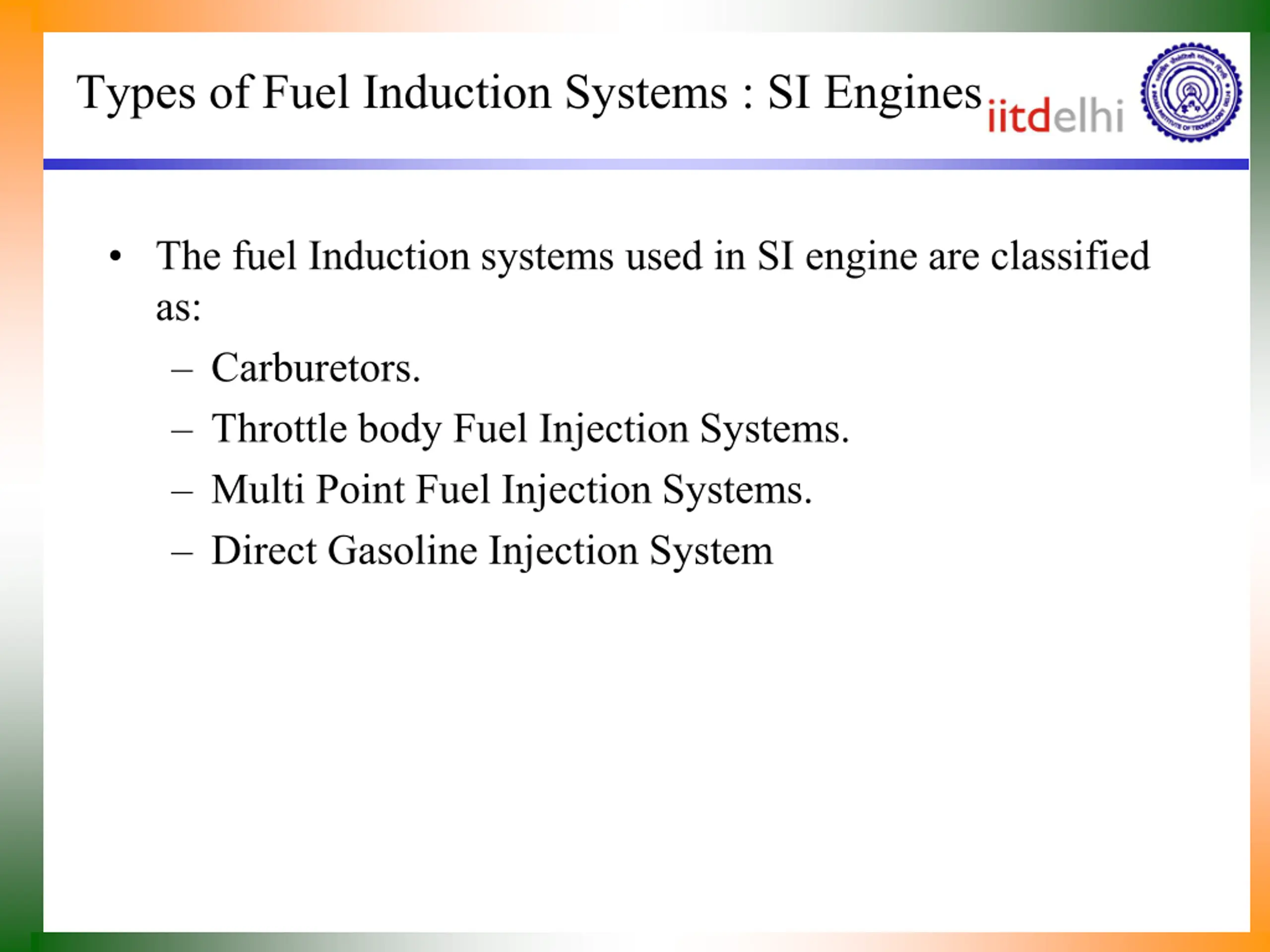 Role of Fuel Induction Systems in Otto’s Engine Evolution PPT | SlideOrbit