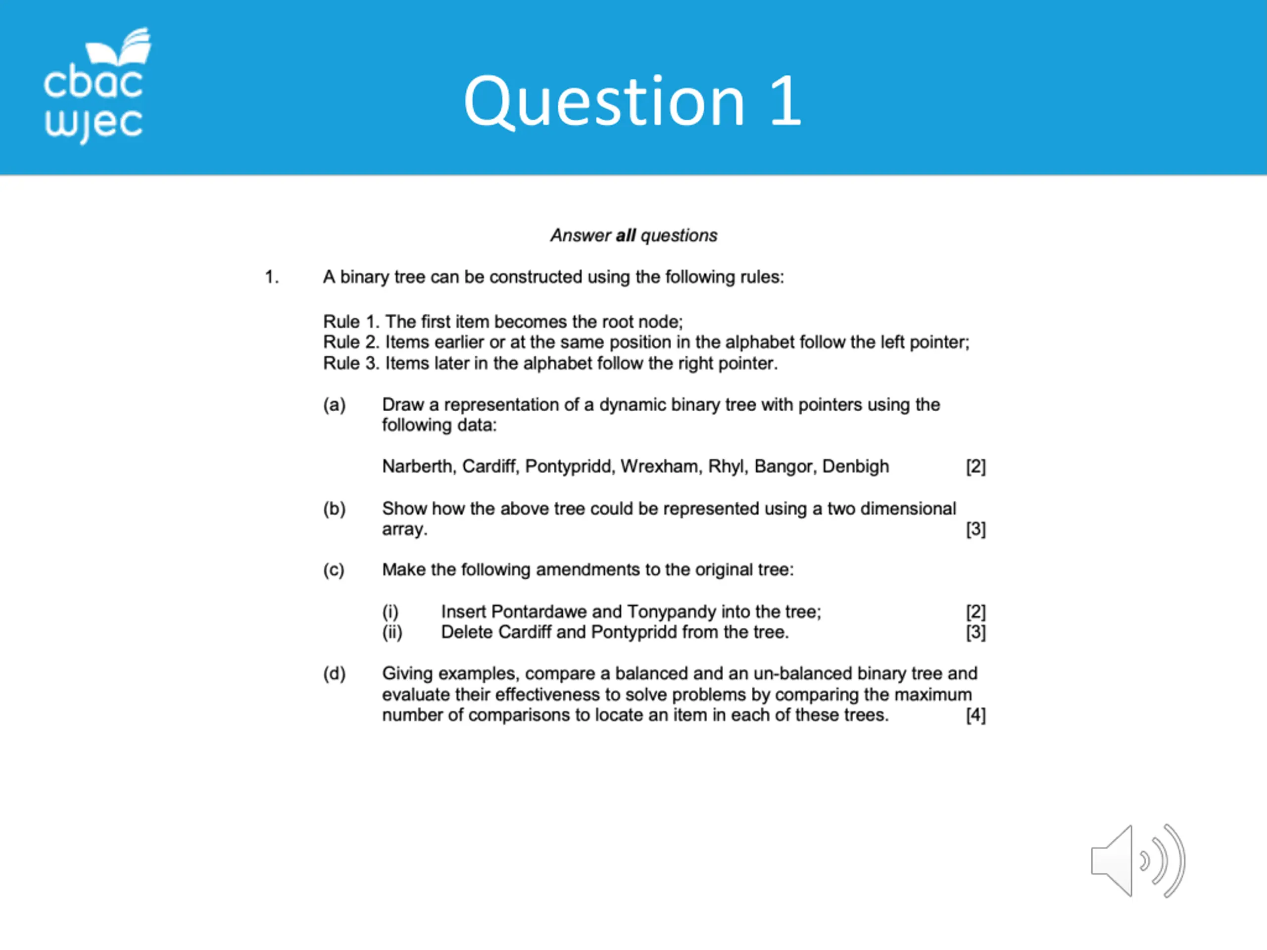 WJEC GCE A level Computer Science Unit 3 Exam Walk Through PPT | SlideOrbit