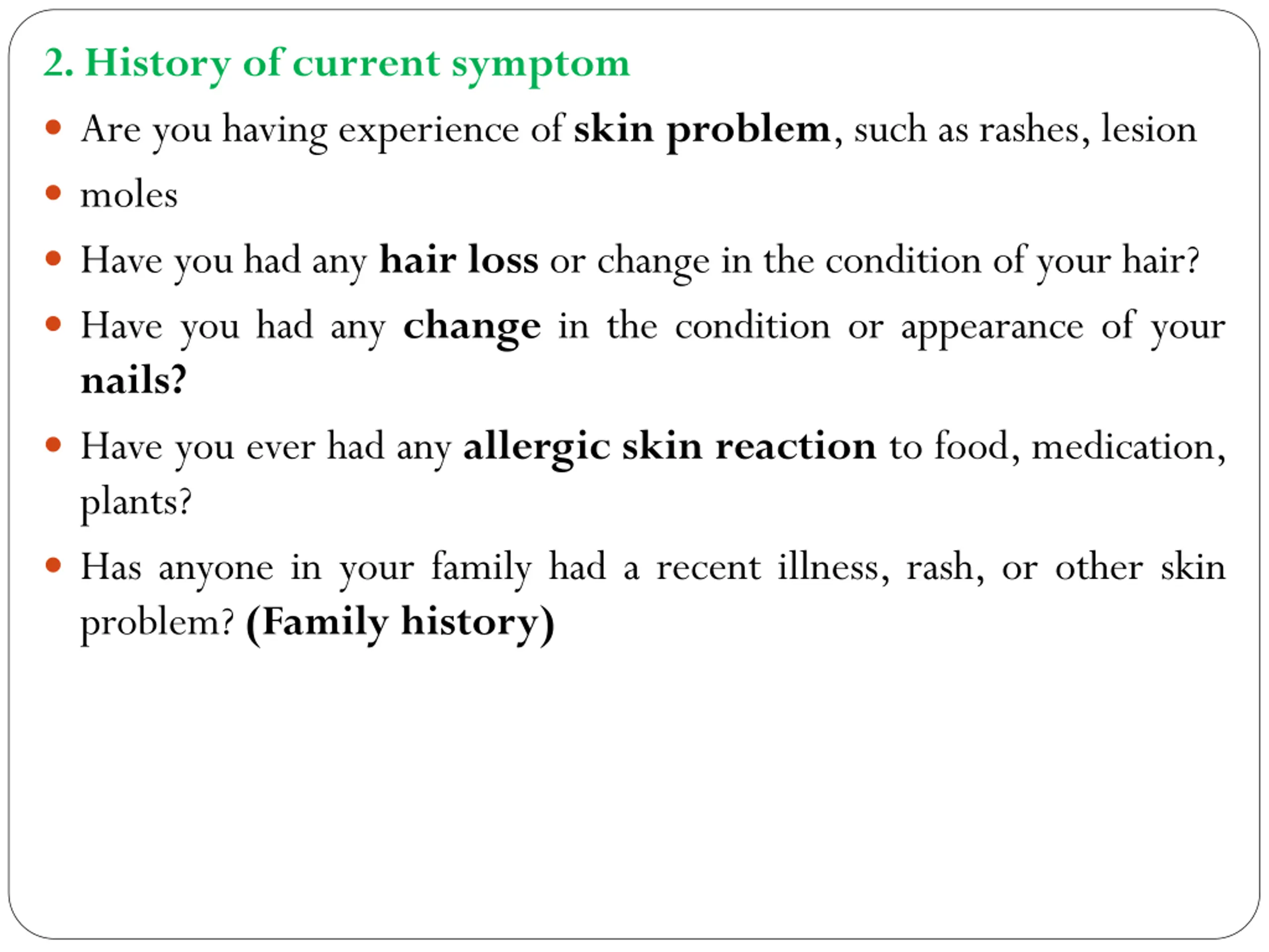 Allergic Heat Rash Assessment of Skin, Hair and Nails PPT | SlideOrbit