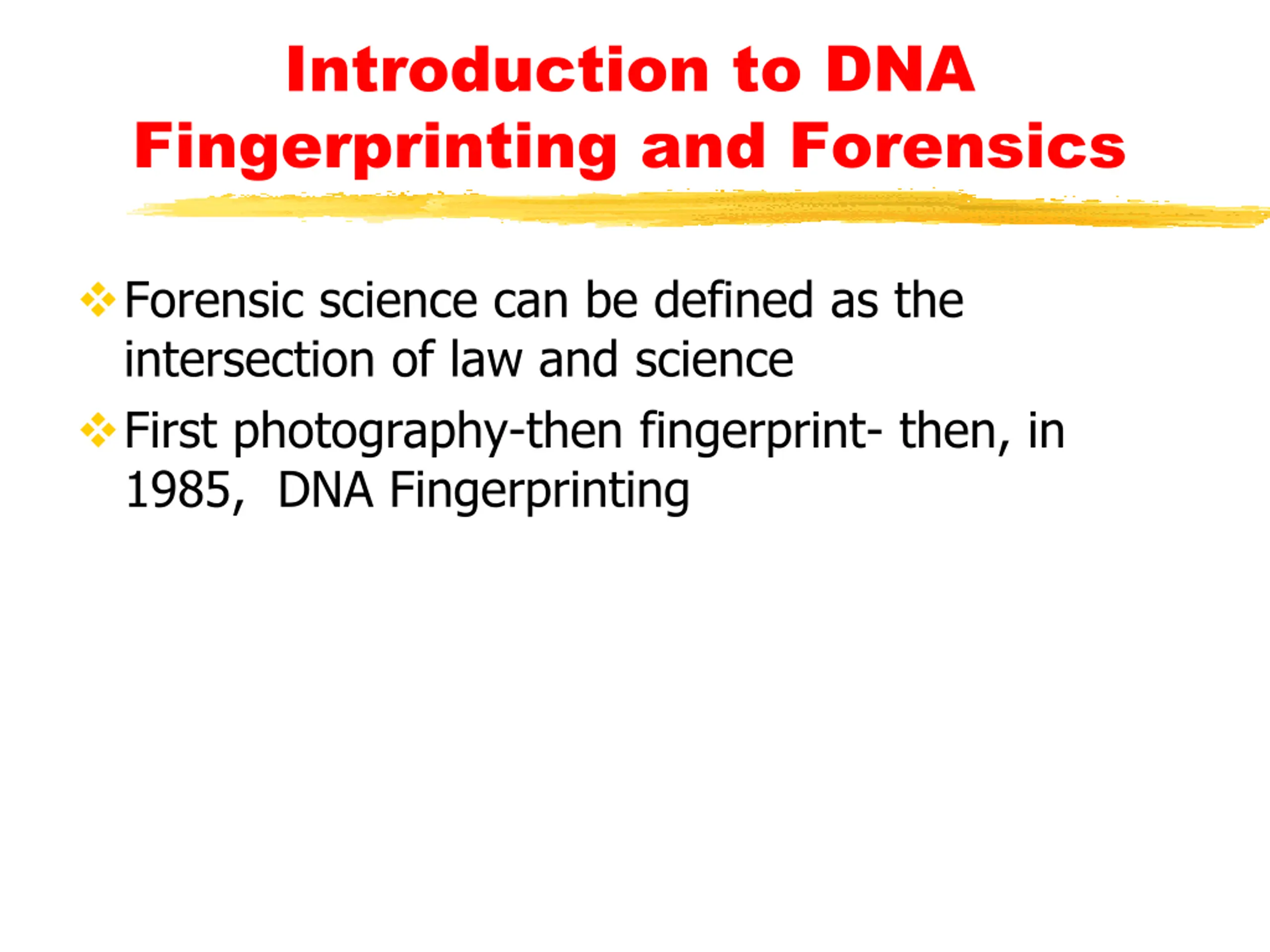 DNA Fingerprinting and Forensic Analysis PPT | SlideOrbit
