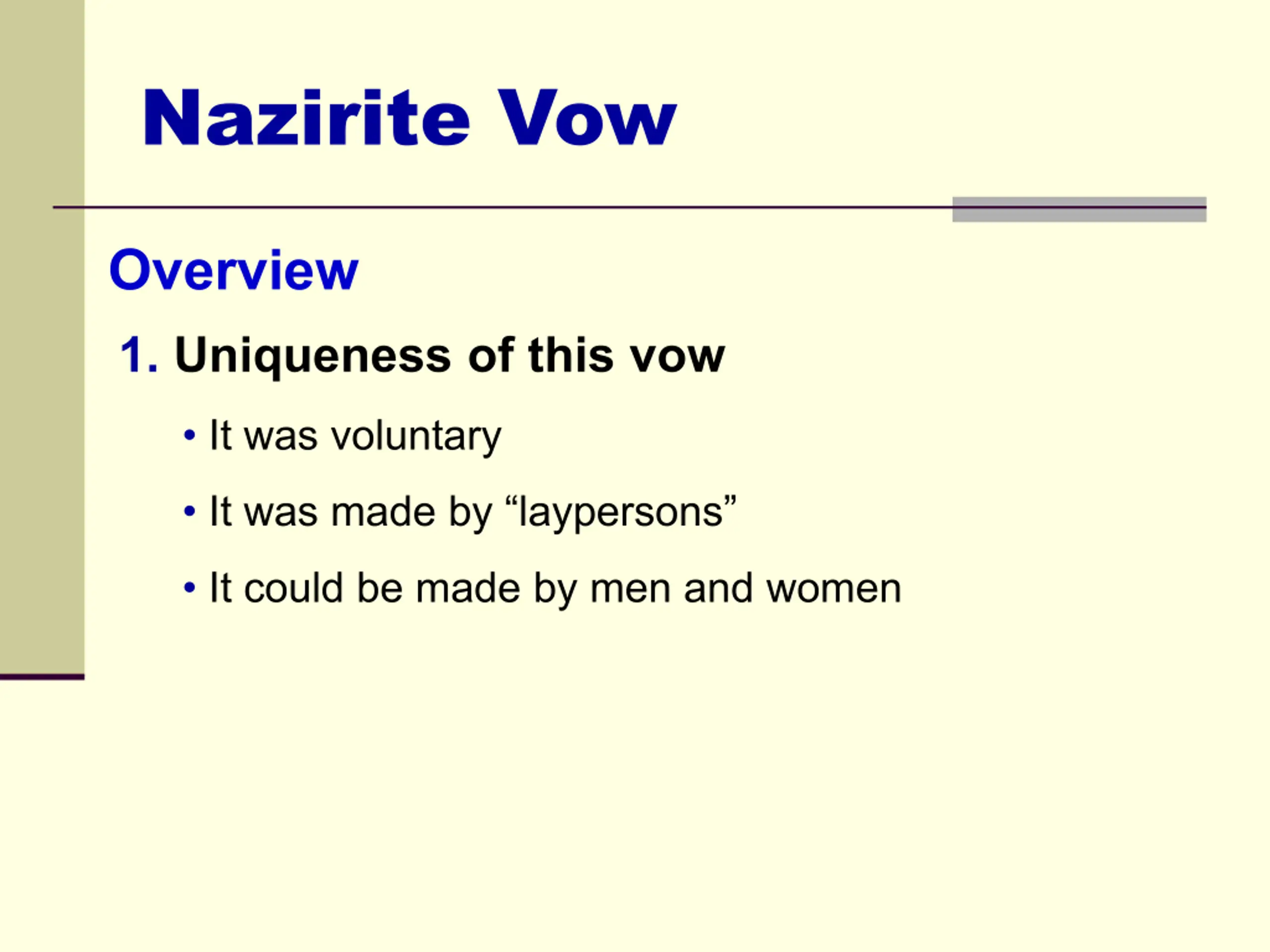 The Nazirite Vow PPT | SlideOrbit