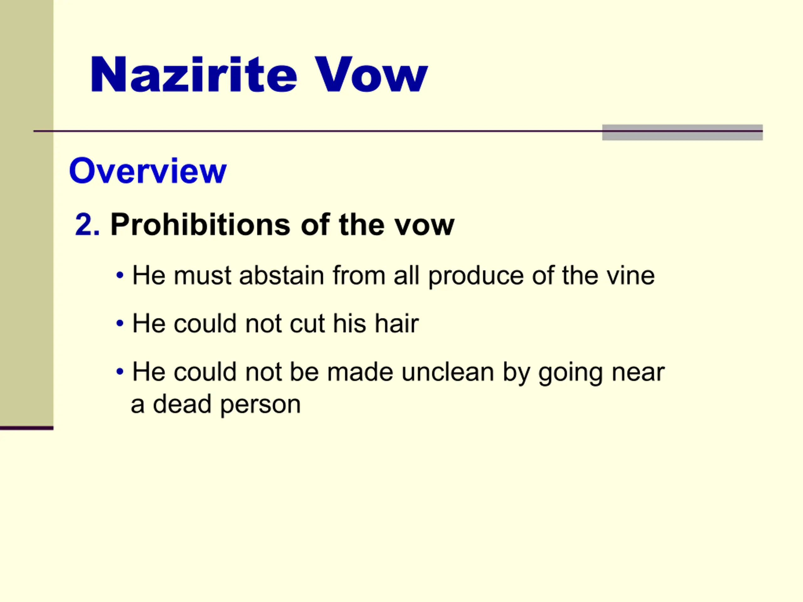 The Nazirite Vow PPT | SlideOrbit