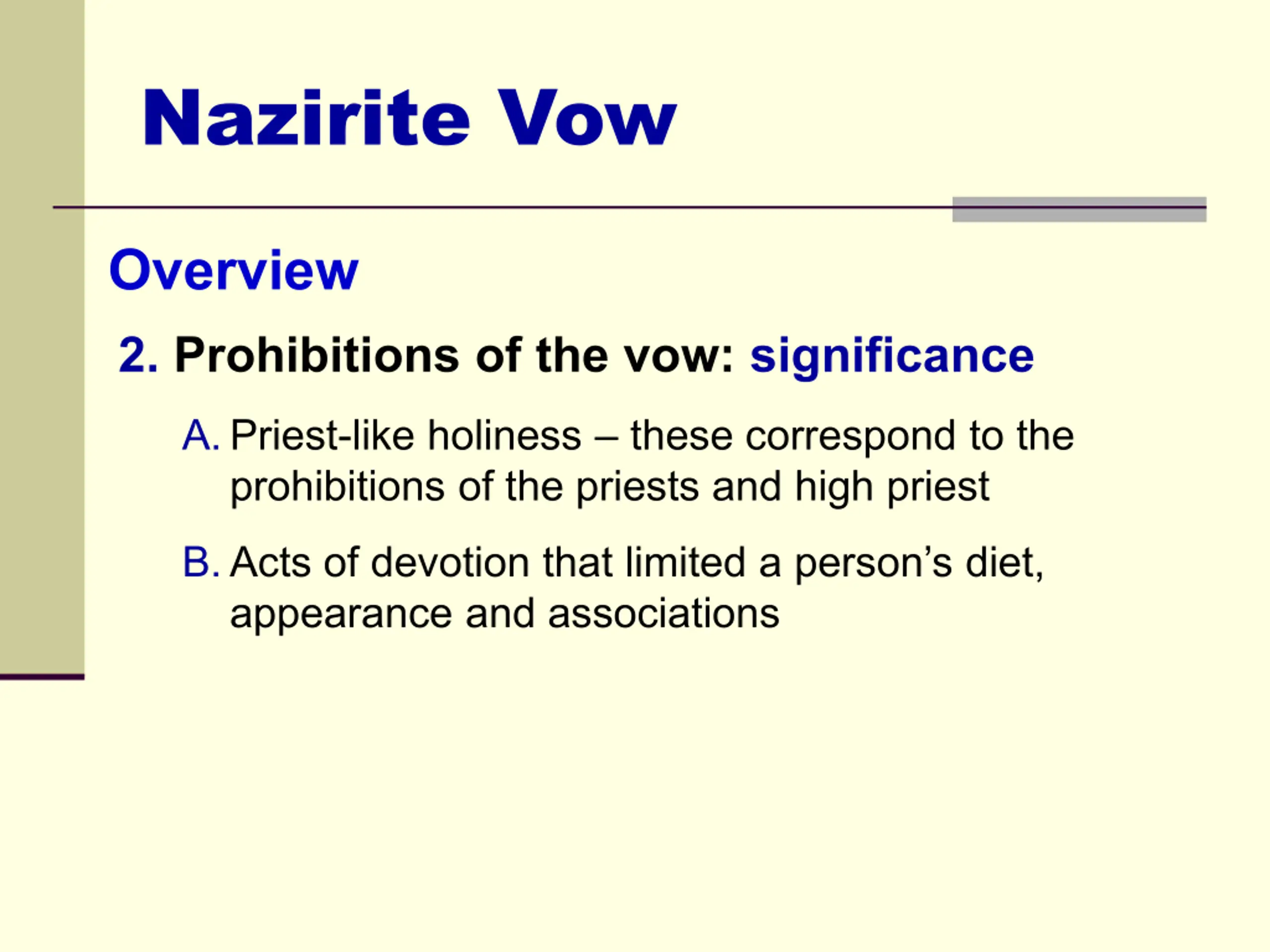 The Nazirite Vow PPT | SlideOrbit