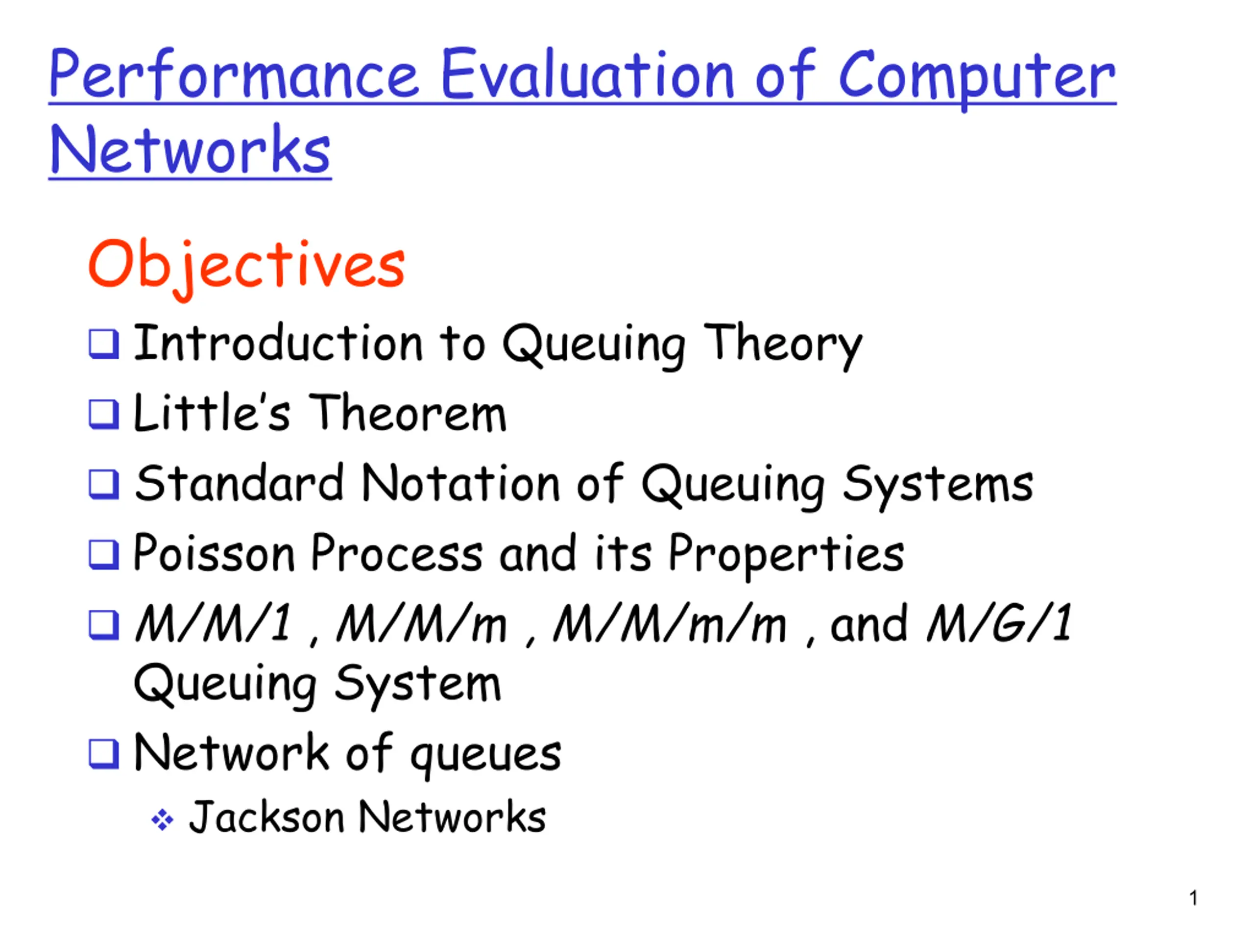 Performance Evaluation of Computer Networks PPT | SlideOrbit
