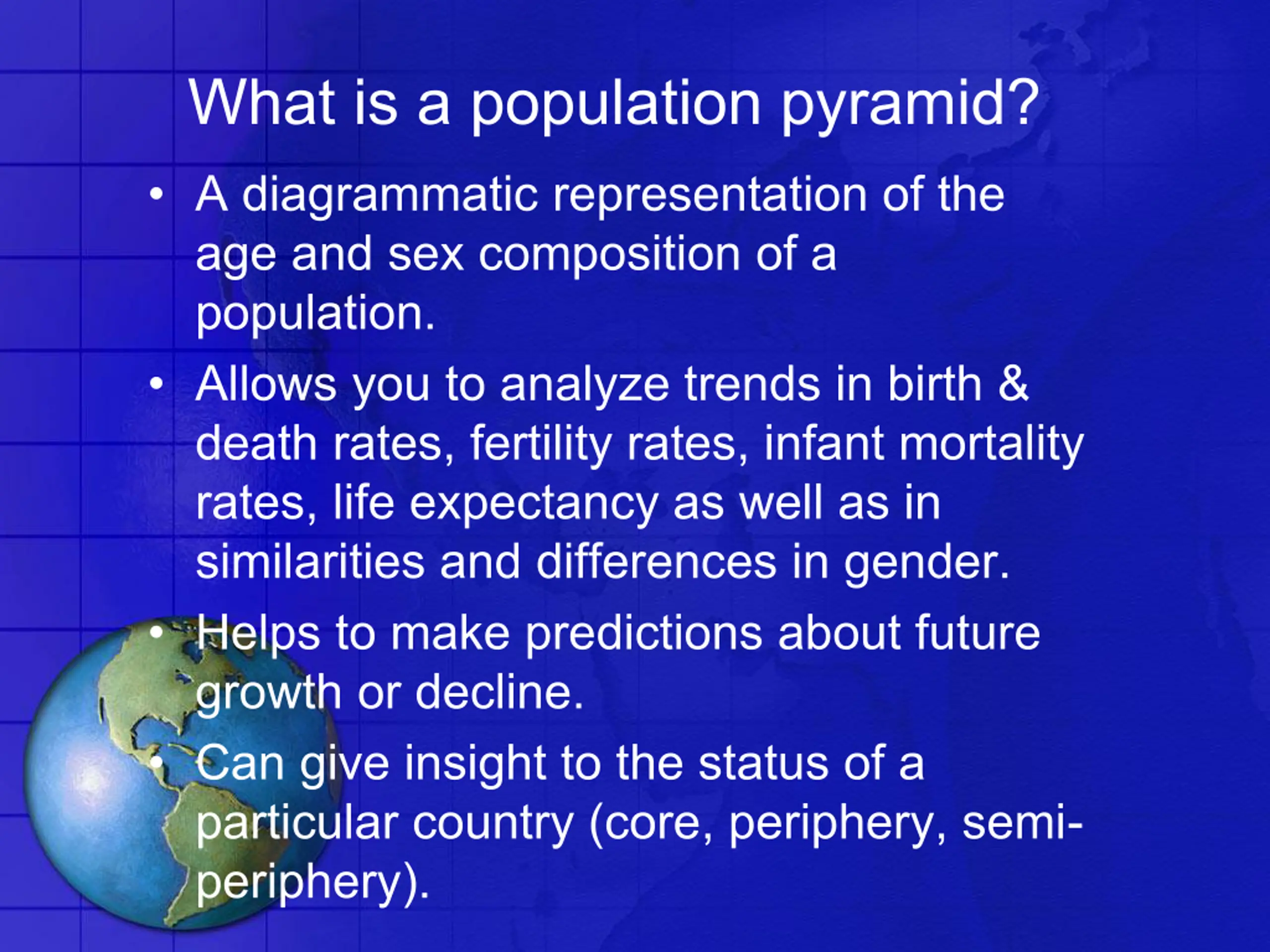 Data Information Pyramid Population Pyramids: A Scaffolded Analysis PPT | SlideOrbit