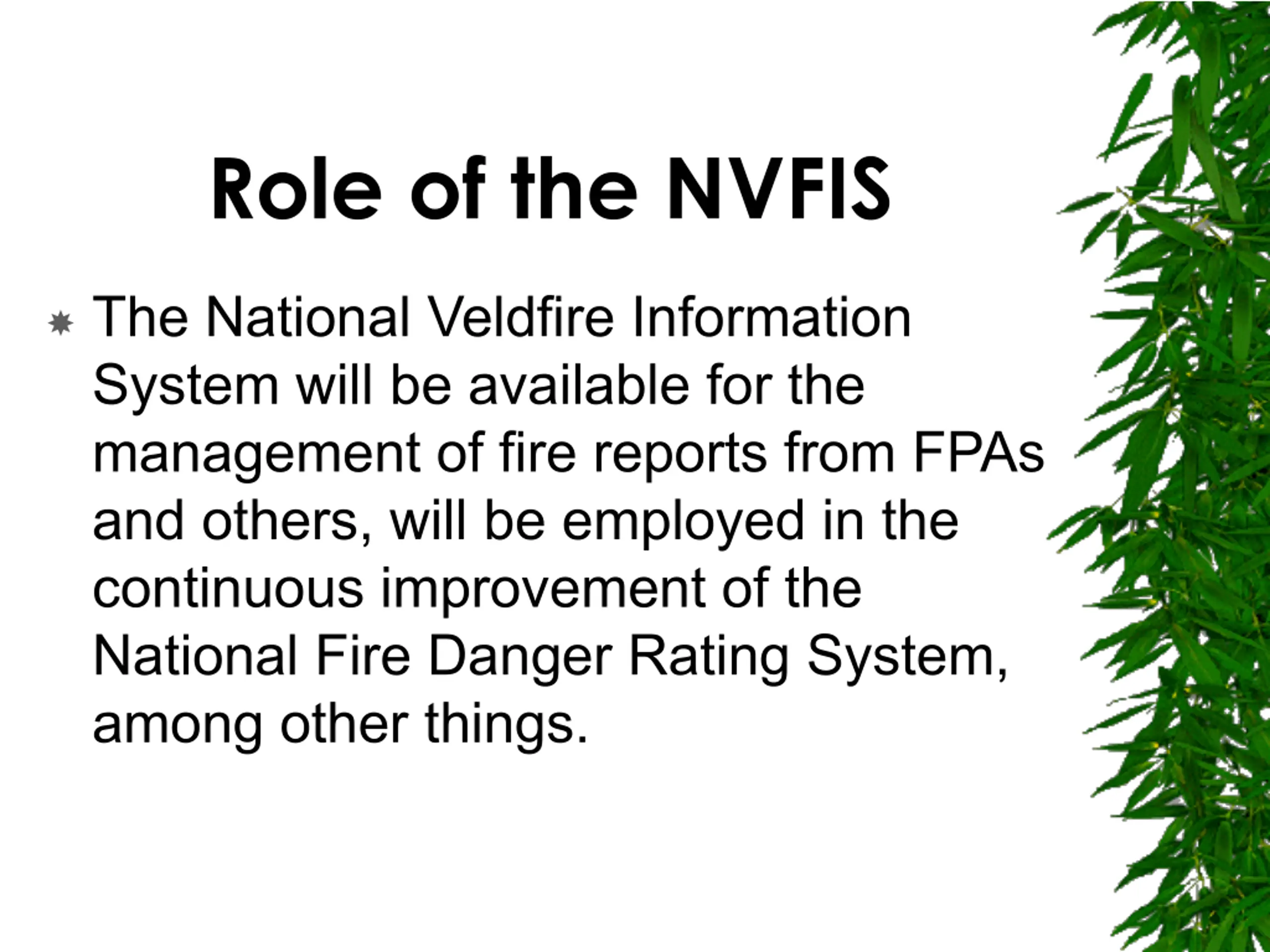 National Veldfire Information System PPT | SlideOrbit