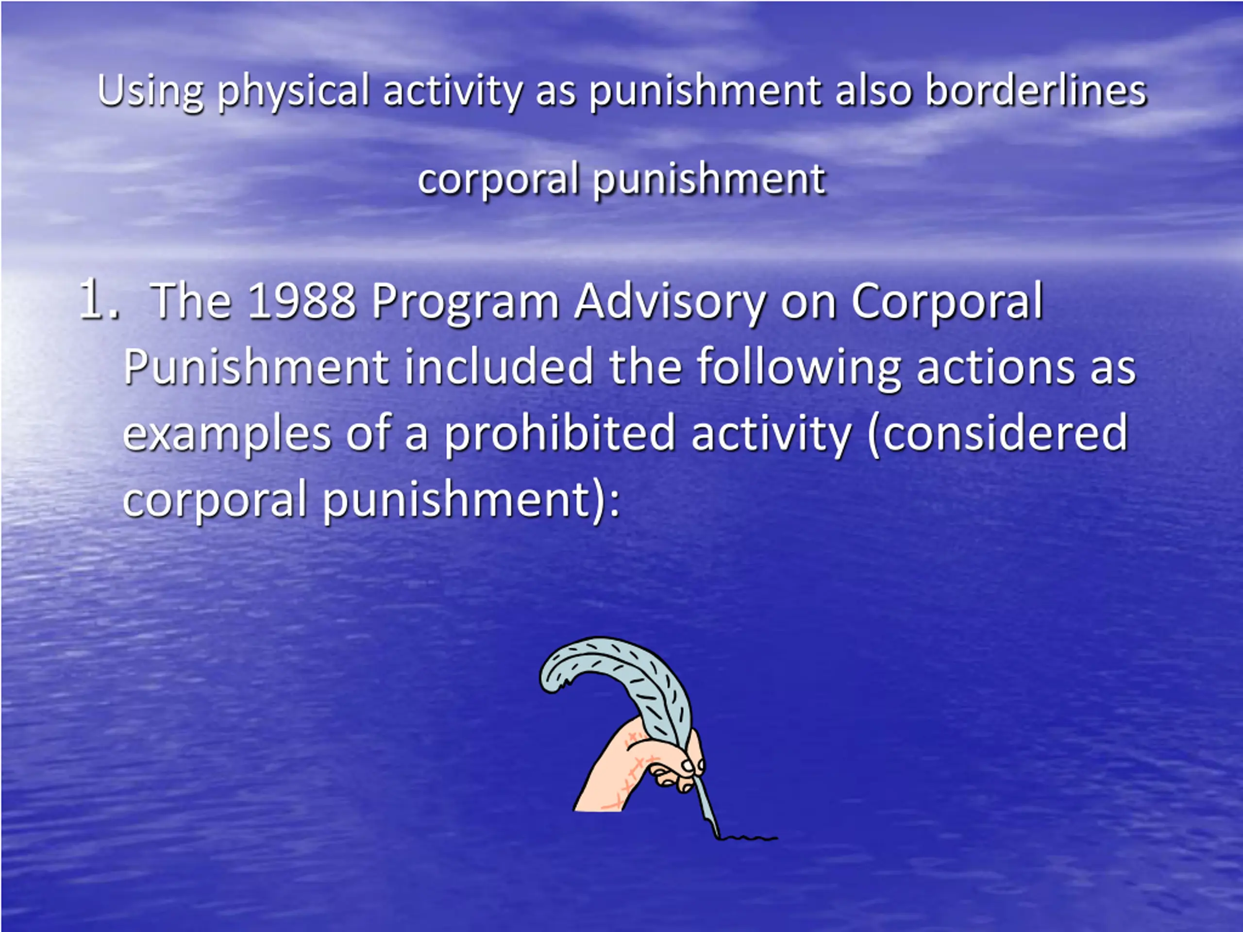 View User Activity Using Physical Activity as Punishment PPT | SlideOrbit