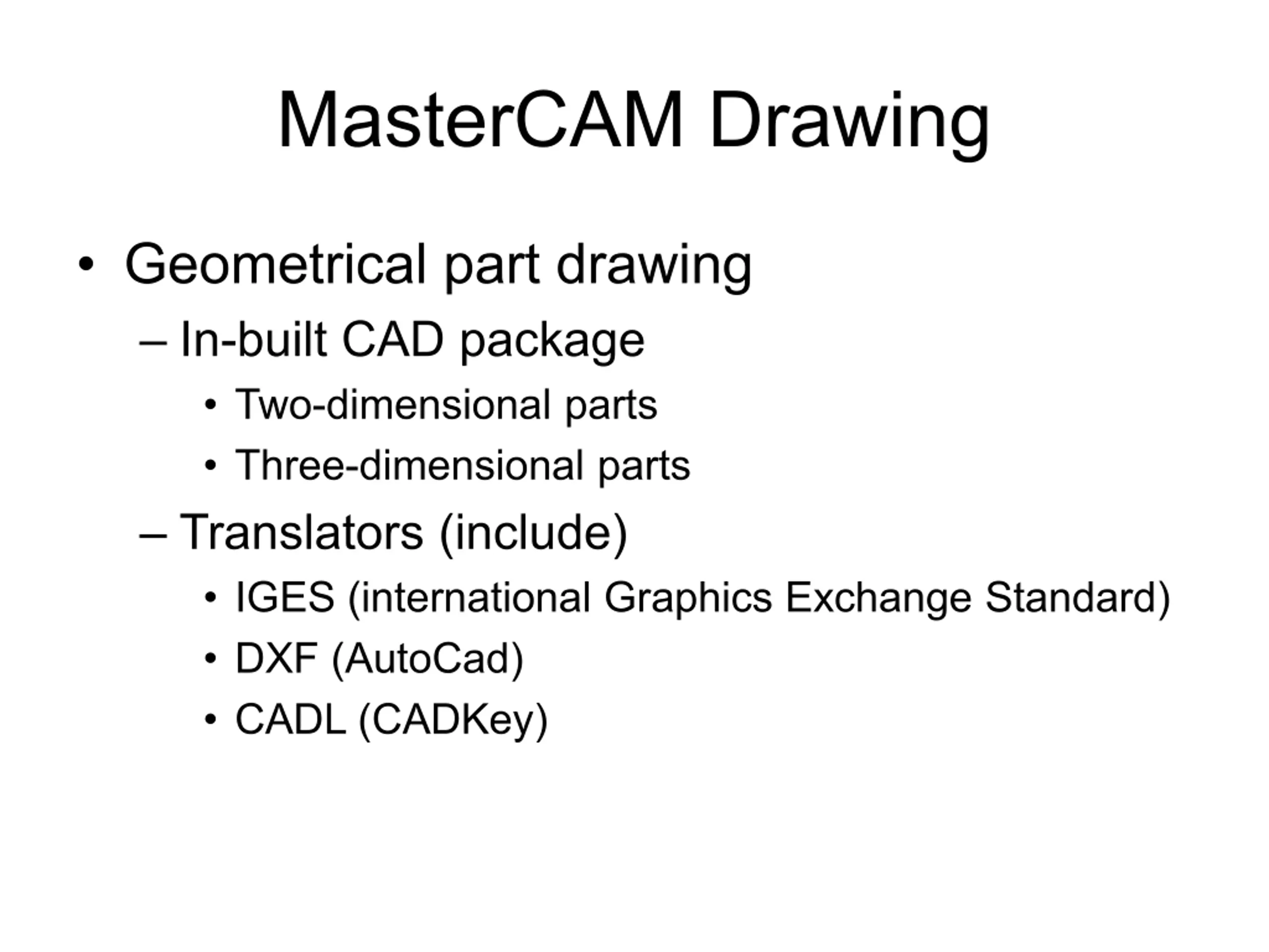 Introduction to CAD/CAM PPT | SlideOrbit