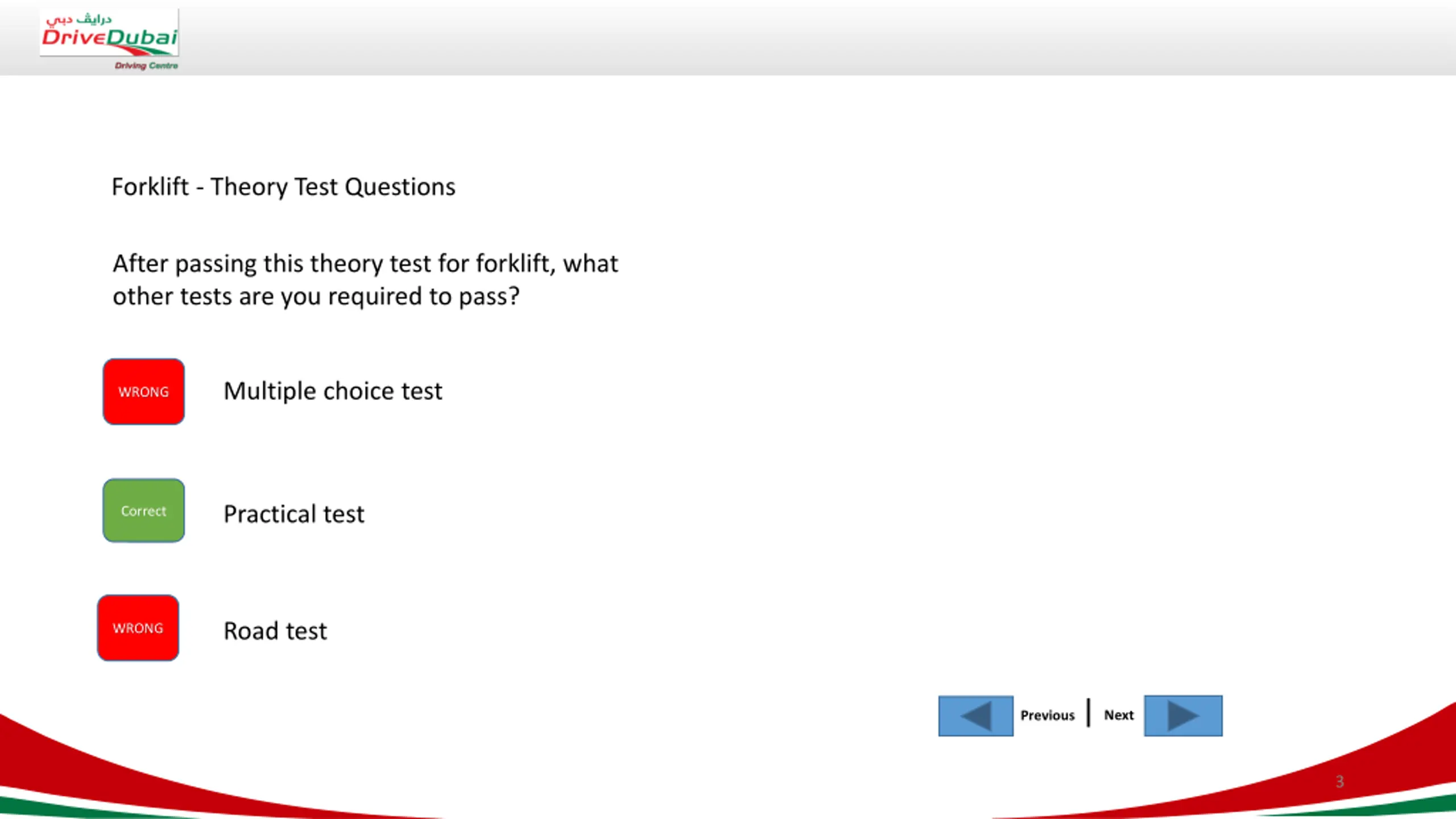 Forklift - Theory Test Questions PPT | SlideOrbit