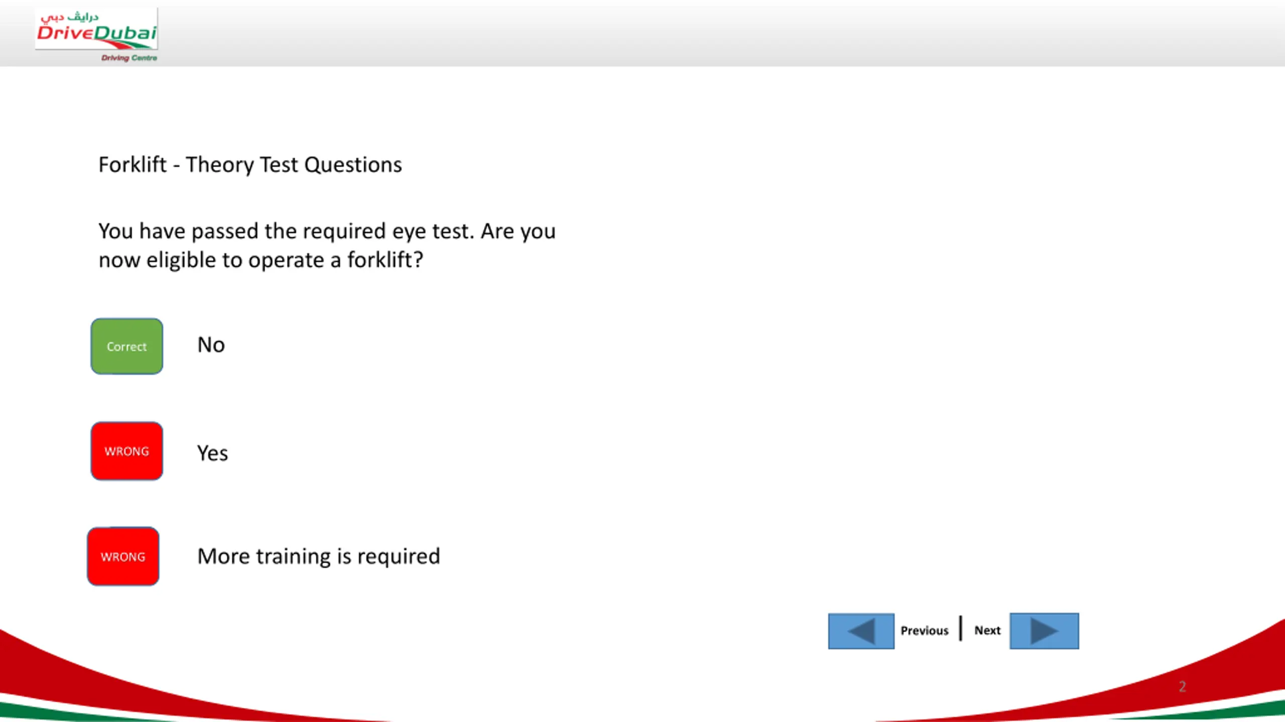Not Testable Questions Forklift - Theory Test Questions PPT | SlideOrbit