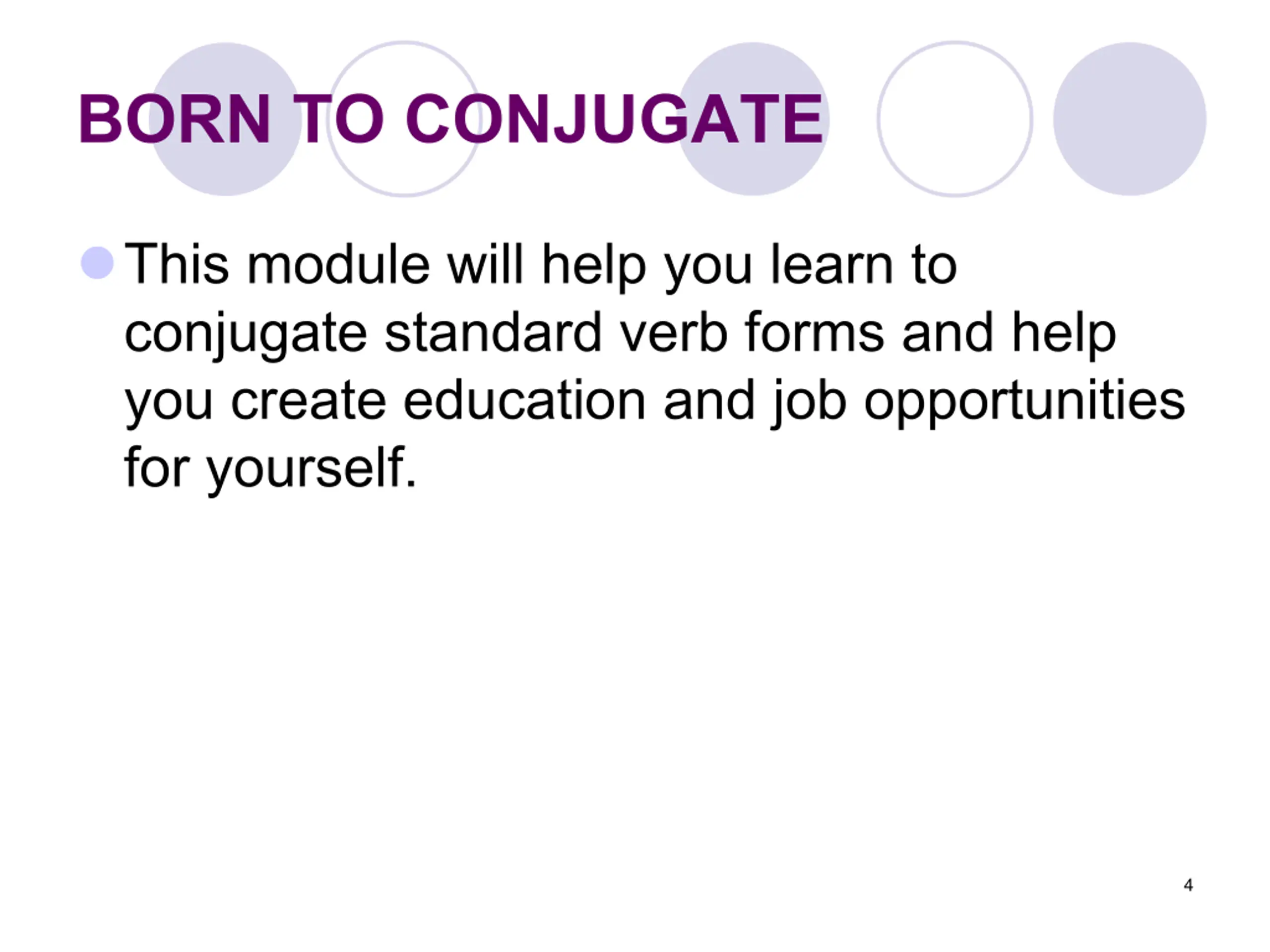 Born to Conjugate? PPT | SlideOrbit