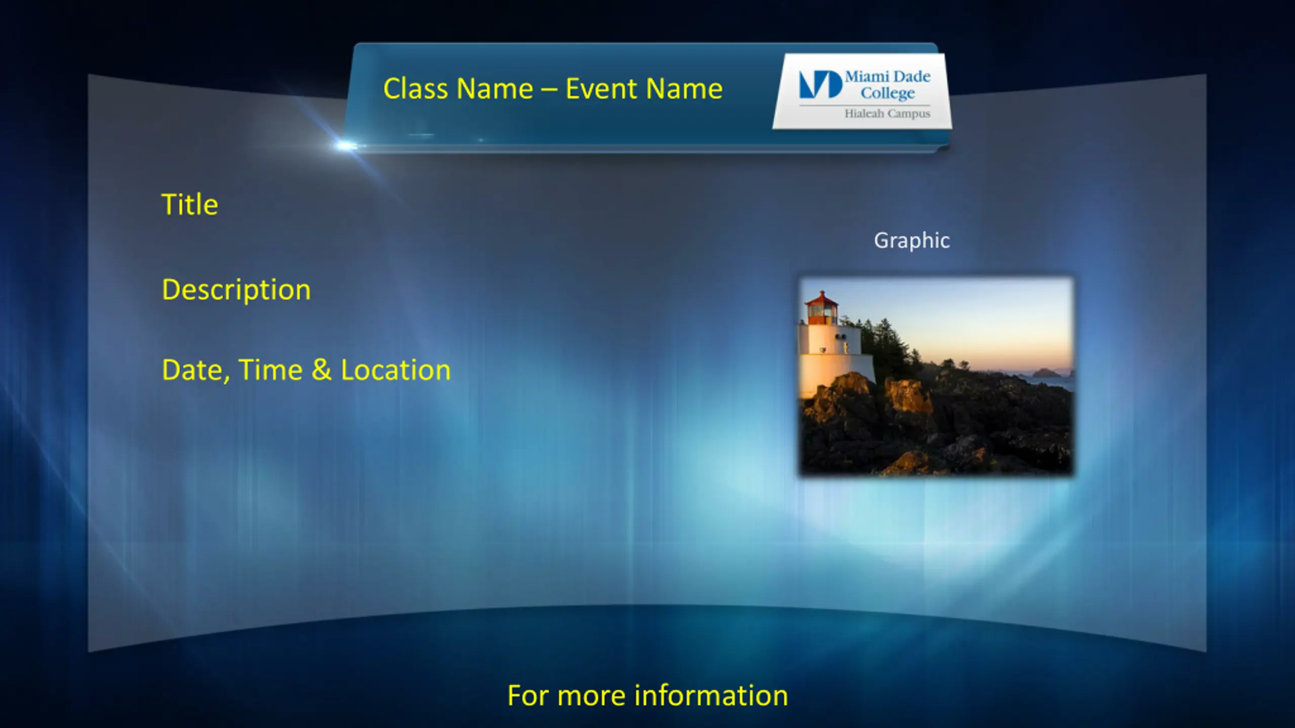 Led For Powerpoint Graphic Event Title PPT | SlideOrbit