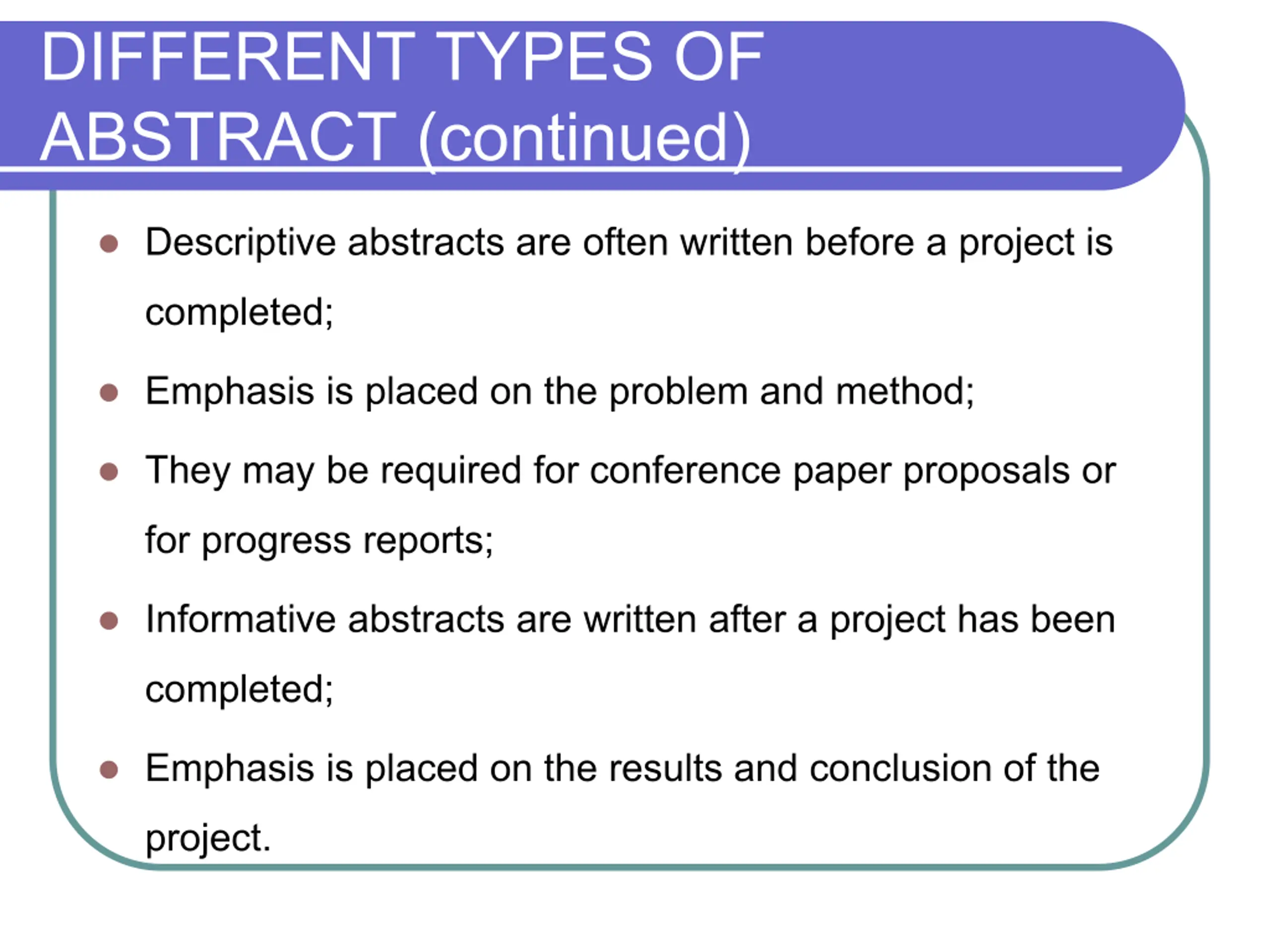 How to Write an Abstract PPT | SlideOrbit